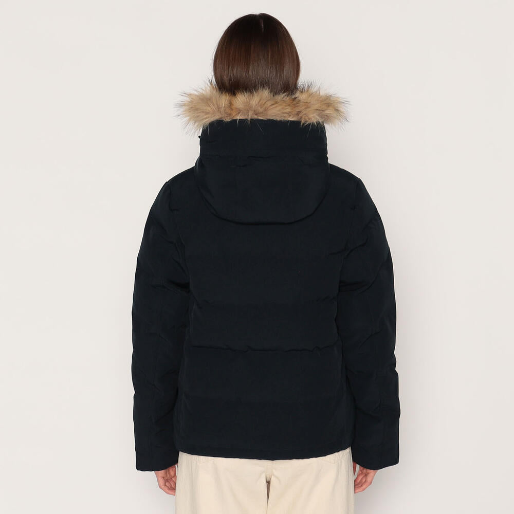 WOMEN'S FAUX FUR HOODED DOWN JACKET