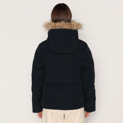 WOMEN'S FAUX FUR HOODED DOWN JACKET