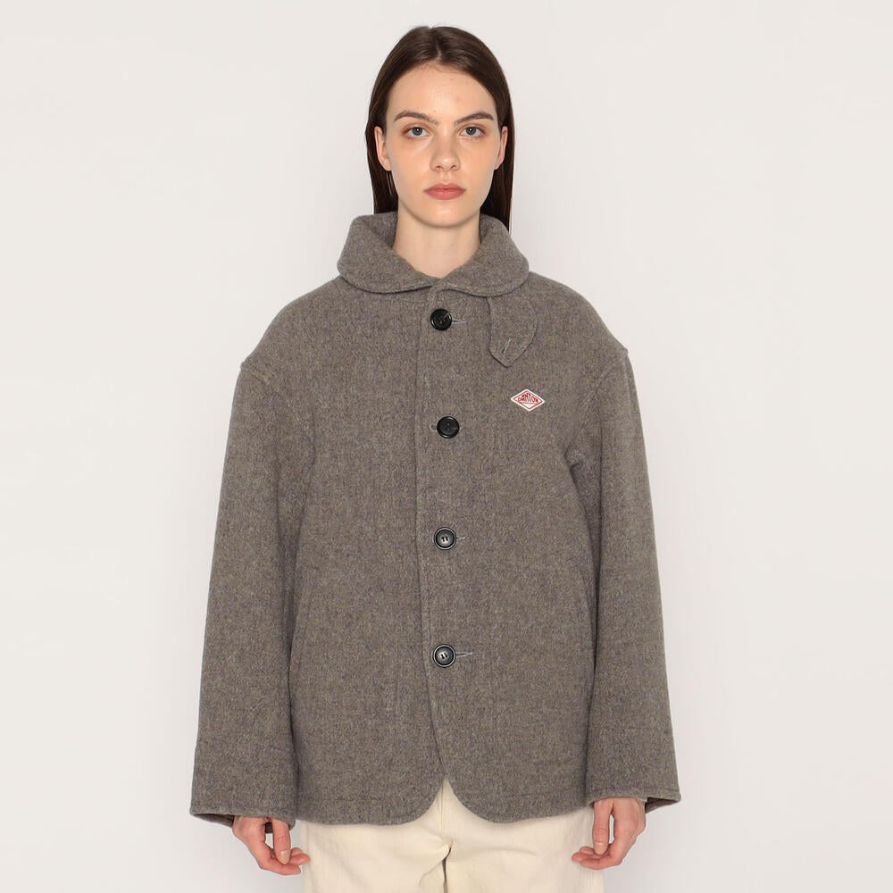 WOMEN'S WOOL PILE ROUND COLLAR JACKET