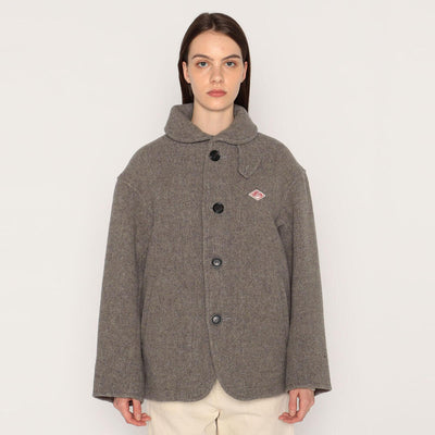 WOMEN'S WOOL PILE ROUND COLLAR JACKET