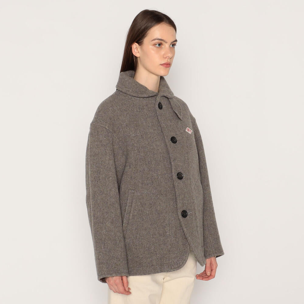 WOMEN'S WOOL PILE ROUND COLLAR JACKET