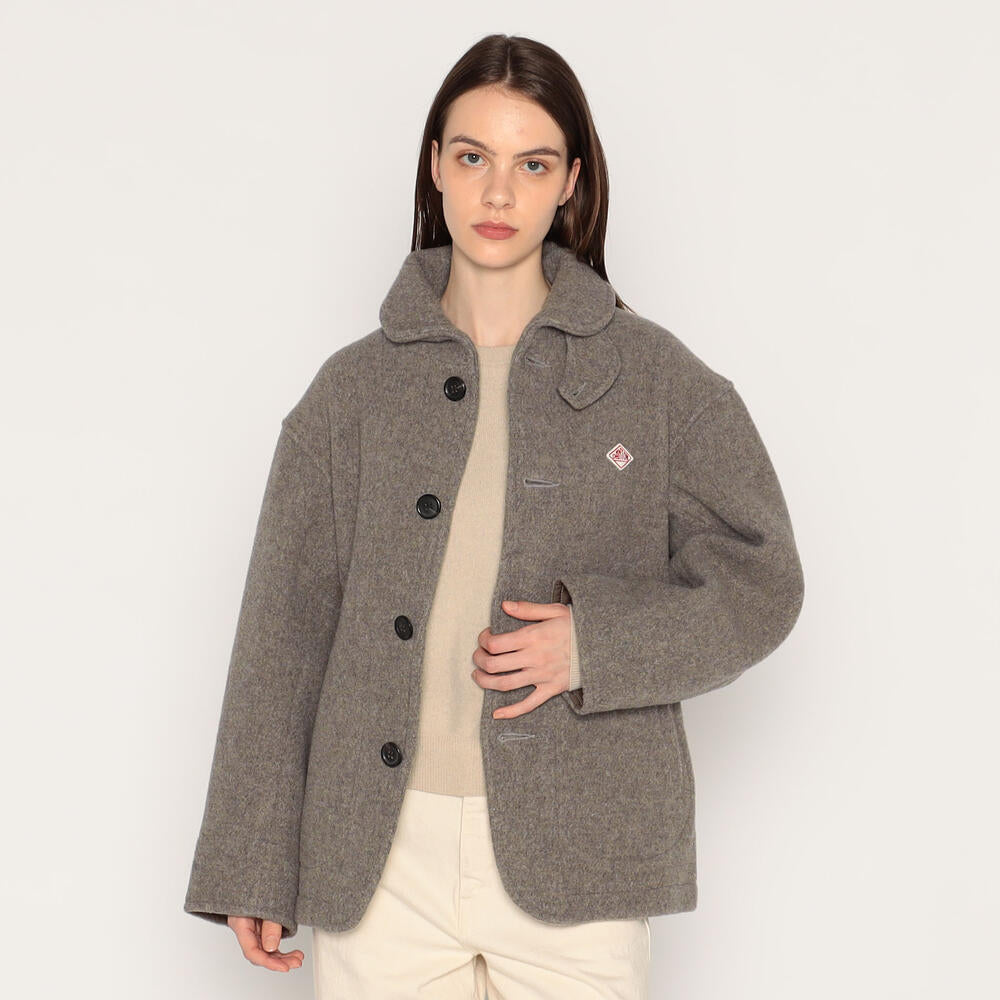 WOMEN'S WOOL PILE ROUND COLLAR JACKET