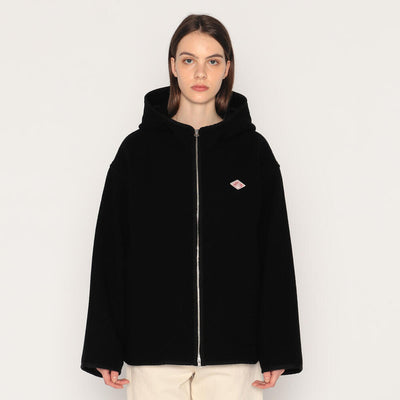 WOMEN'S WOOL LIGHT PILE HOODED JACKET