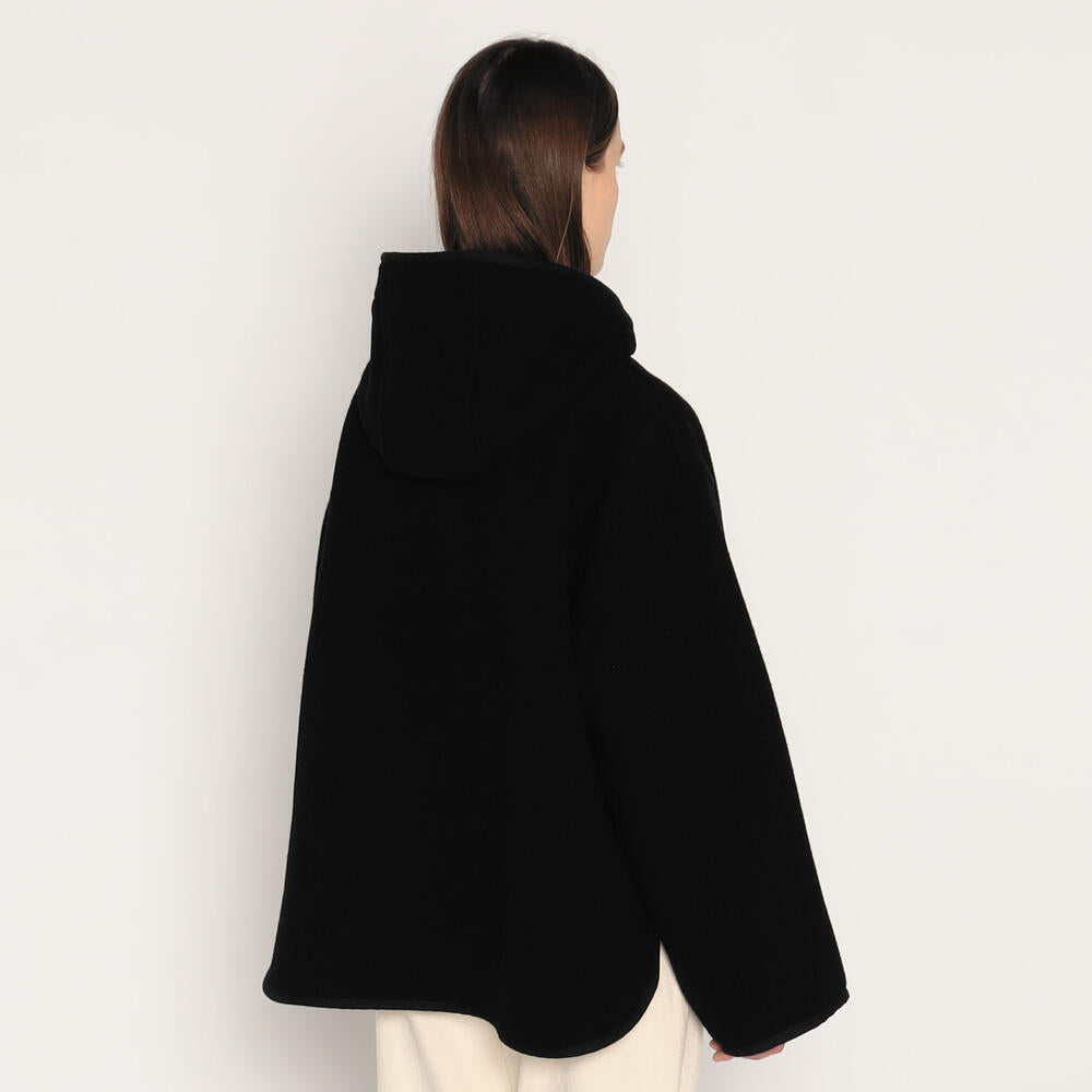 WOMEN'S WOOL LIGHT PILE HOODED JACKET