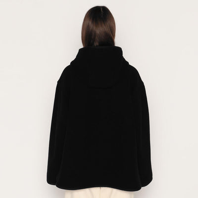WOMEN'S WOOL LIGHT PILE HOODED JACKET