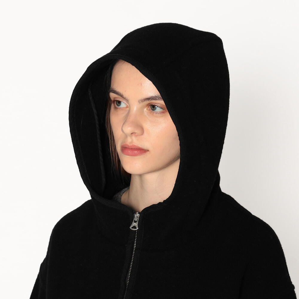 WOMEN'S WOOL LIGHT PILE HOODED JACKET