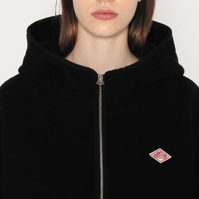 WOMEN'S WOOL LIGHT PILE HOODED JACKET