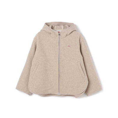 WOMEN'S WOOL LIGHT PILE HOODED JACKET