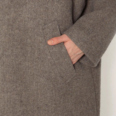 WOMEN'S WOOL LIGHT PILE LONG COAT