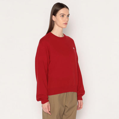 WOMEN'S LAMBSWOOL CREW NECK KNIT PULLOVER