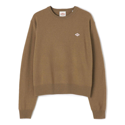 WOMEN'S LAMBSWOOL CREW NECK KNIT PULLOVER