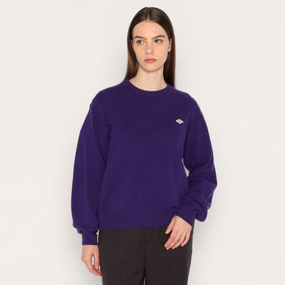 WOMEN'S LAMBSWOOL CREW NECK KNIT PULLOVER