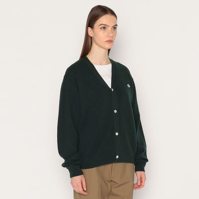 WOMEN'S LAMBSWOOL V NECK KNIT CARDIGAN