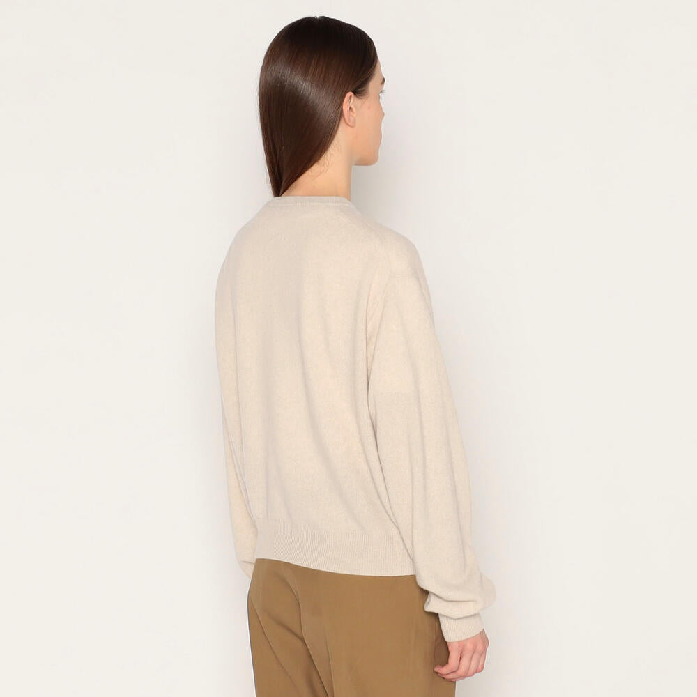 WOMEN'S LAMBS WOOL CREW NECK CARDIGAN