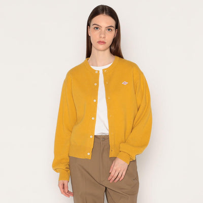 WOMEN'S LAMBS WOOL CREW NECK CARDIGAN