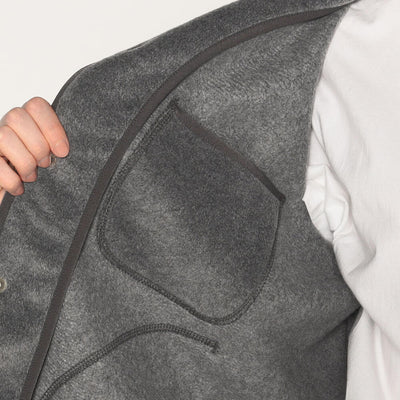WOMEN'S FLEECE COLLARLESS JACKET