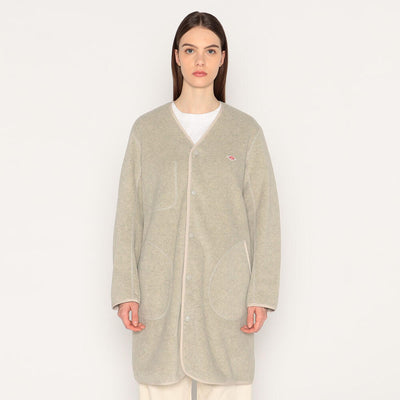 WOMEN'S FLEECE COLLARLESS COAT