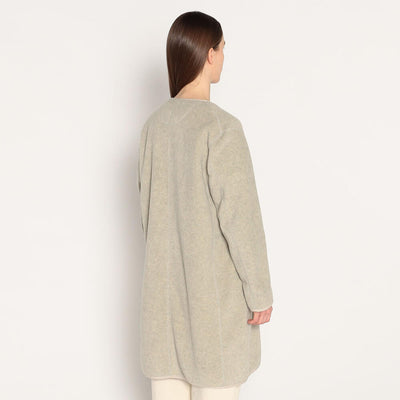 WOMEN'S FLEECE COLLARLESS COAT