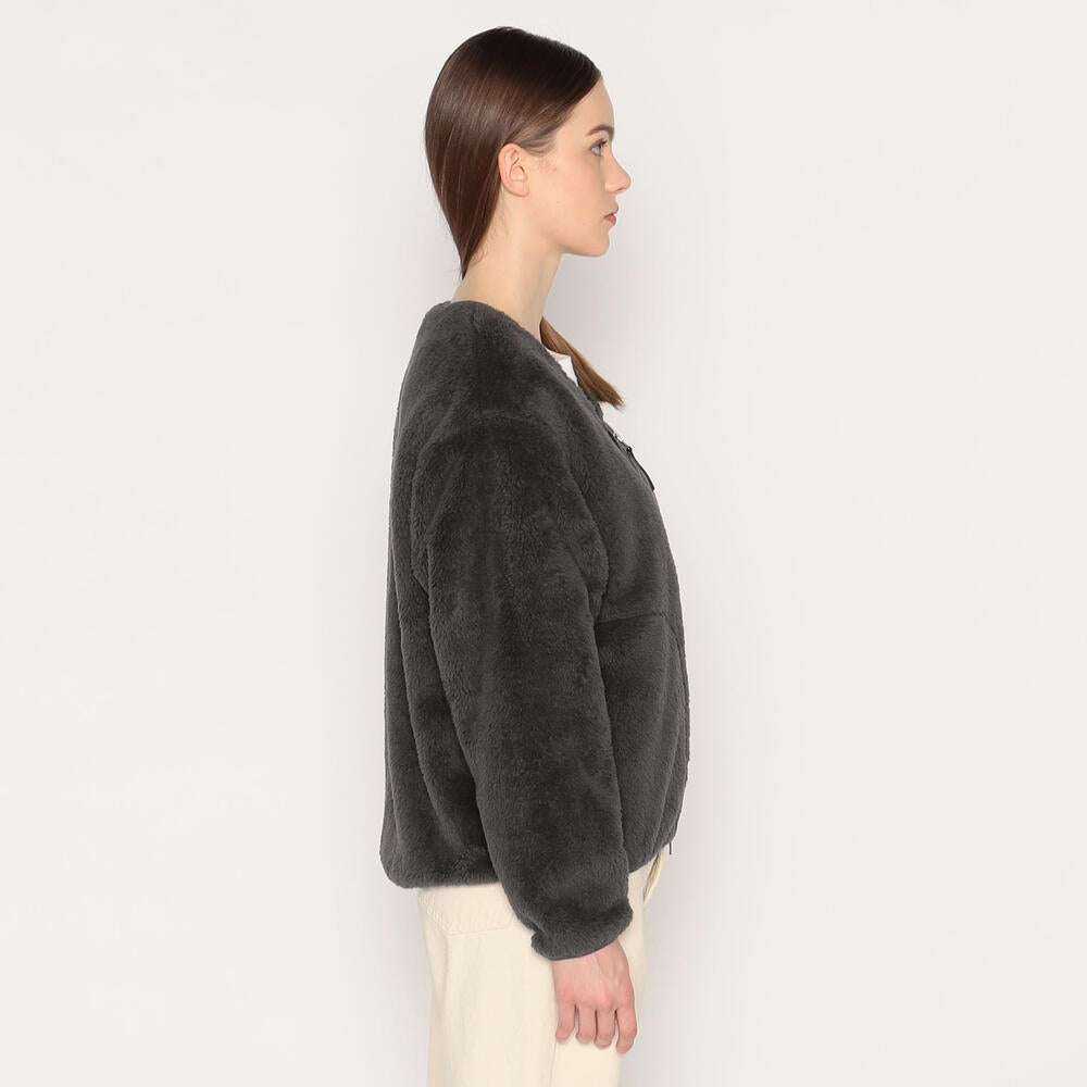 WOMEN'S HIGH PILE FLEECE ZIP JACKET