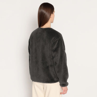 WOMEN'S HIGH PILE FLEECE ZIP JACKET