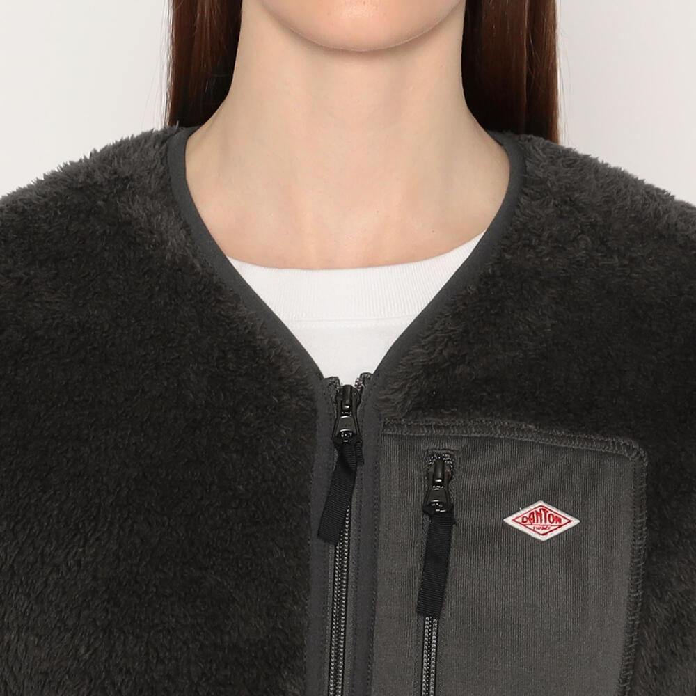 WOMEN'S HIGH PILE FLEECE ZIP JACKET