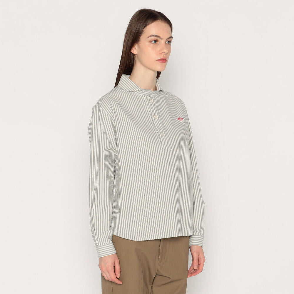 WOMEN'S OXFORD ROUND COLLAR PULLOVER SHIRT