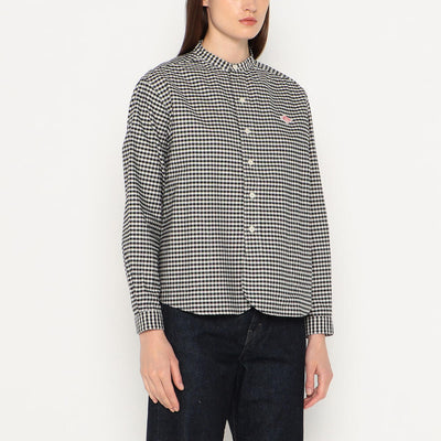 WOMEN'S OXFORD BAND COLLAR SHIRT