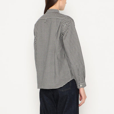 WOMEN'S OXFORD BAND COLLAR SHIRT