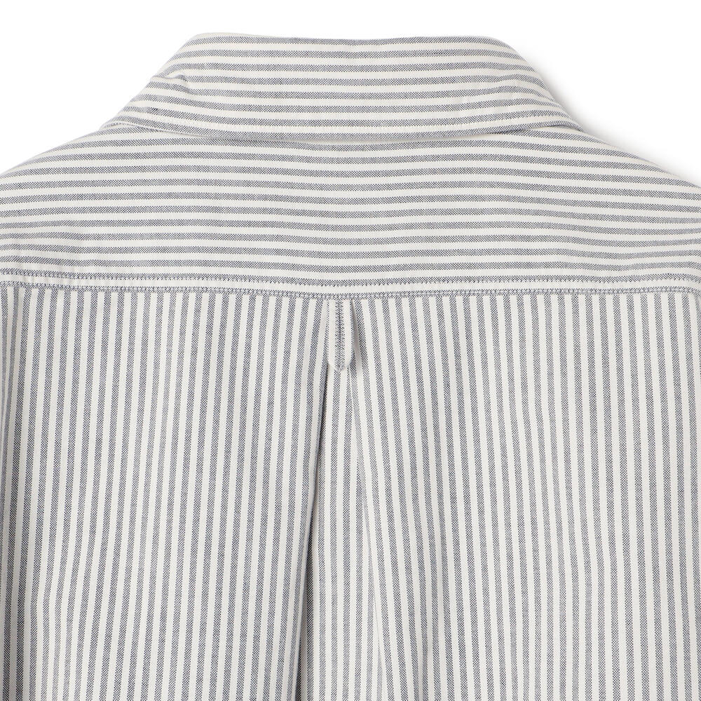 WOMEN'S OXFORD ROUND COLLAR PULLOVER WIDE SHIRT
