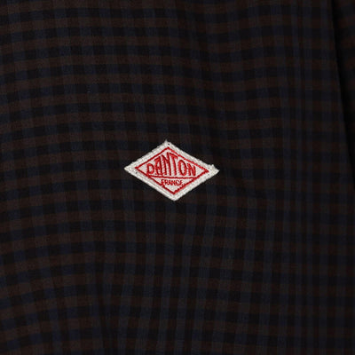 WOMEN'S COTTON BROADCLOTH BAND COLLAR SHIRT