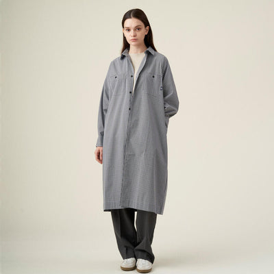 WOMEN'S DOLMAN SLEEVE WORK SHIRT DRESS