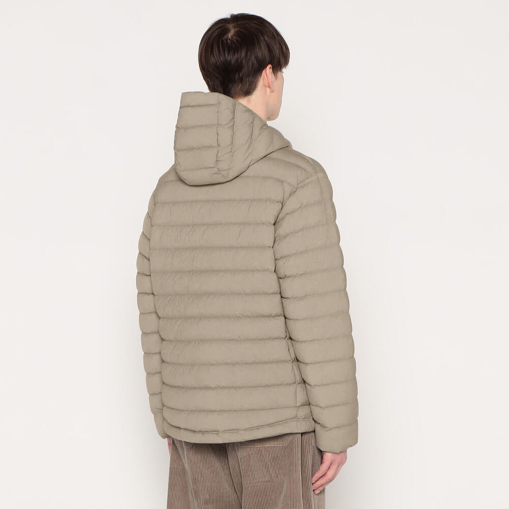 MEN'S STRETCH NYLON MIDDLE DOWN HOODED JACKET
