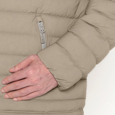 MEN'S STRETCH NYLON MIDDLE DOWN HOODED JACKET