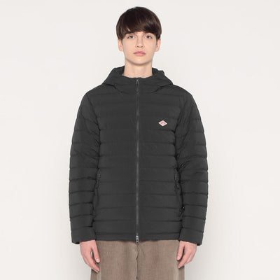 MEN'S STRETCH NYLON MIDDLE DOWN HOODED JACKET