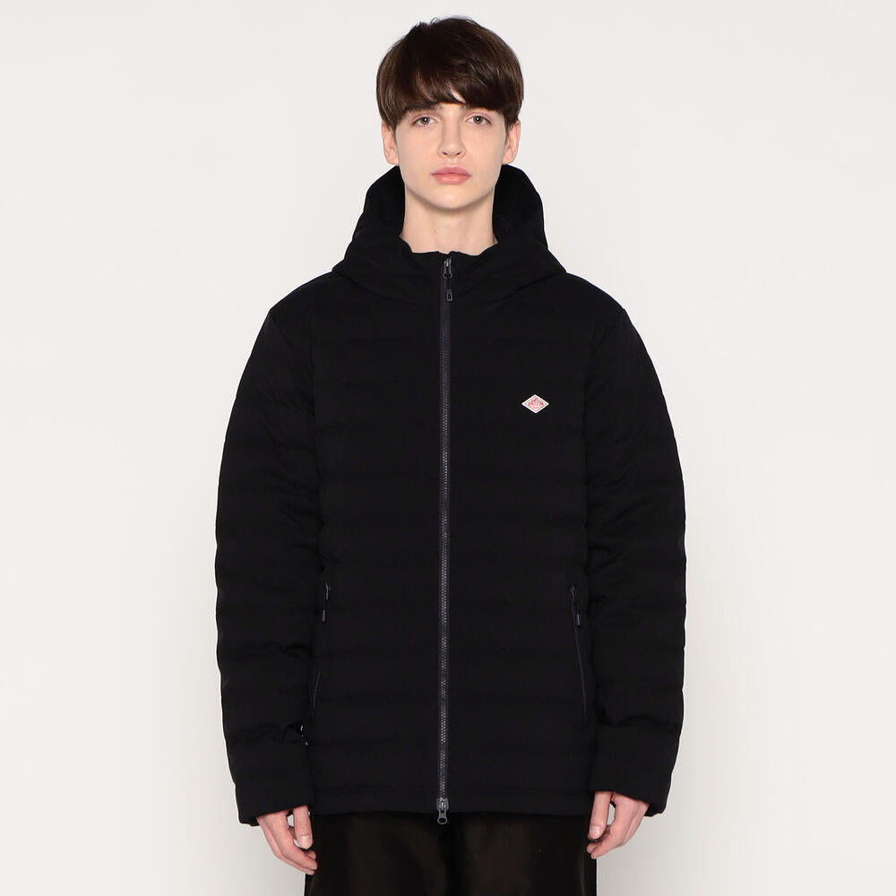 MEN'S WOOL LIKE POLYESTER MIDDLE DOWN HOODED JACKET