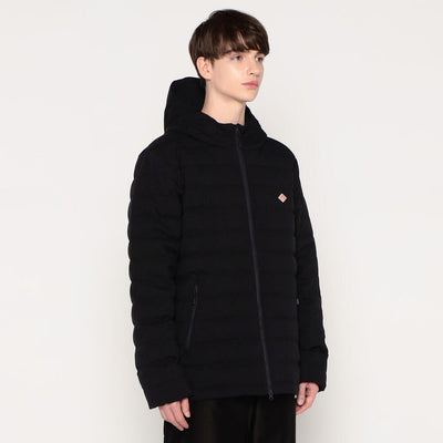 MEN'S WOOL LIKE POLYESTER MIDDLE DOWN HOODED JACKET