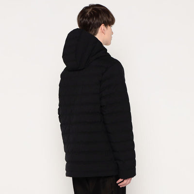 MEN'S WOOL LIKE POLYESTER MIDDLE DOWN HOODED JACKET