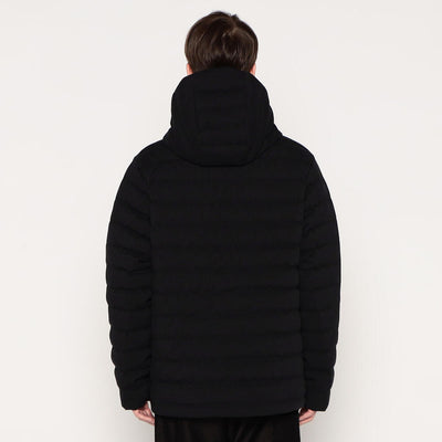 MEN'S WOOL LIKE POLYESTER MIDDLE DOWN HOODED JACKET