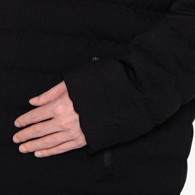 MEN'S WOOL LIKE POLYESTER MIDDLE DOWN HOODED JACKET