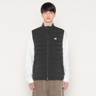MEN'S STRETCH NYLON MIDDLE DOWN STAND COLLAR VEST