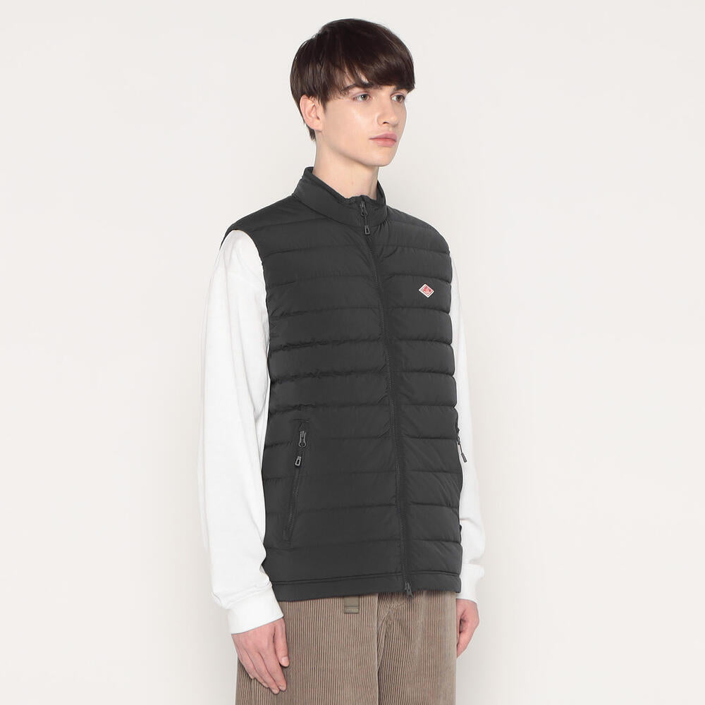 MEN'S STRETCH NYLON MIDDLE DOWN STAND COLLAR VEST
