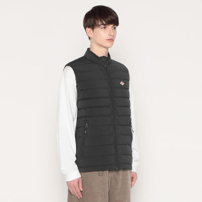 MEN'S STRETCH NYLON MIDDLE DOWN STAND COLLAR VEST