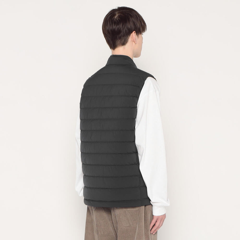 MEN'S STRETCH NYLON MIDDLE DOWN STAND COLLAR VEST