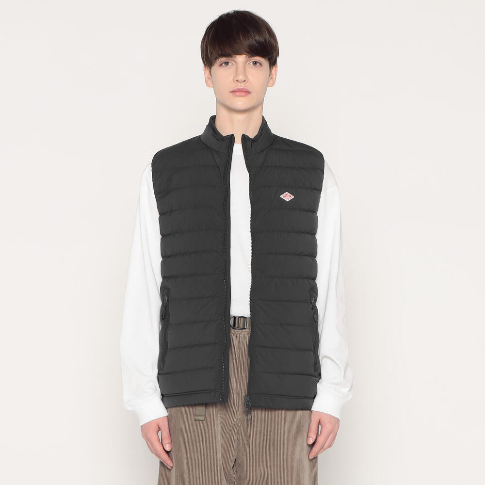 MEN'S STRETCH NYLON MIDDLE DOWN STAND COLLAR VEST