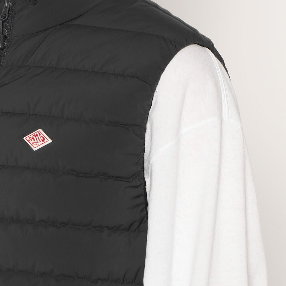 MEN'S STRETCH NYLON MIDDLE DOWN STAND COLLAR VEST