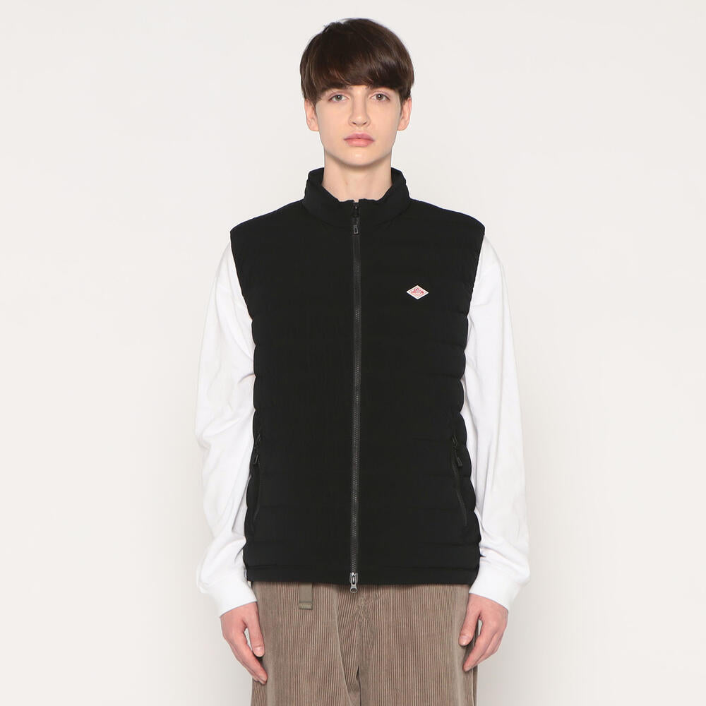 MEN'S STRETCH NYLON MIDDLE DOWN STAND COLLAR VEST