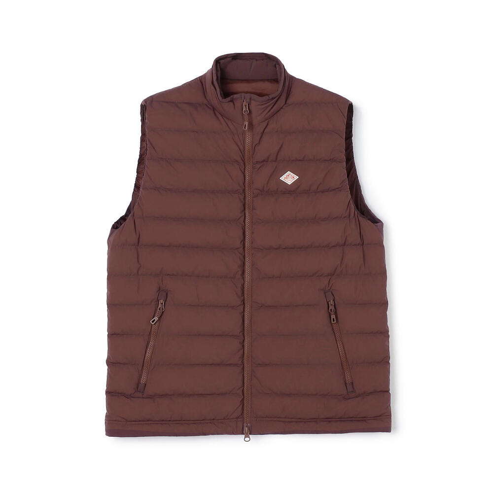 MEN'S STRETCH NYLON MIDDLE DOWN STAND COLLAR VEST