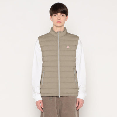 MEN'S STRETCH NYLON MIDDLE DOWN STAND COLLAR VEST