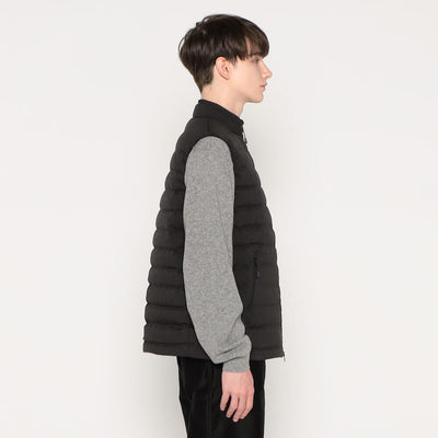 MEN'S WOOL LIKE POLYESTER MIDDLE DOWN STAND COLLAR VEST