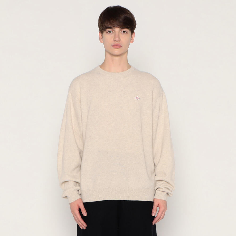 MEN'S LAMBSWOOL CREW NECK KNIT PULLOVER